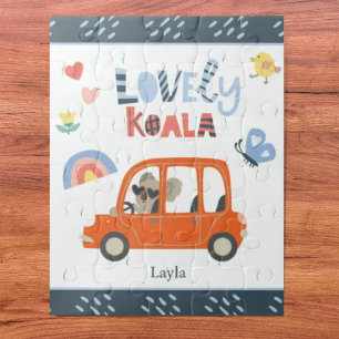 Lovely Koala Little Girl First Name Cute Animal Legpuzzel