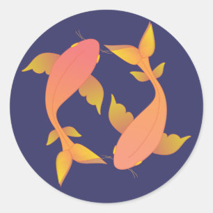 Lovely Koi Ronde Sticker