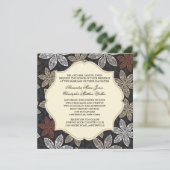 Lovely Lace Blooms Uitnodiging (Staand voorkant)