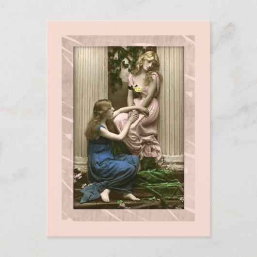 Lovely ladies beside columns Victorian Briefkaart (Voorkant)