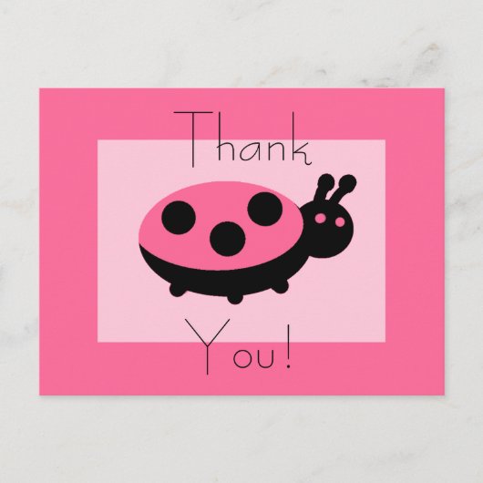 Lovely Ladybug Thankyou-Briefkaarten Briefkaart (Voorkant)