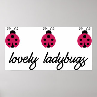Lovely Ladybugs Poster