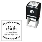 Lovely Laurels Personalized Rubber Stamp Zelfinktende Stempel (In situ)