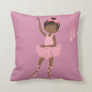 Lovely Lavender African American Ballerina Coussin
