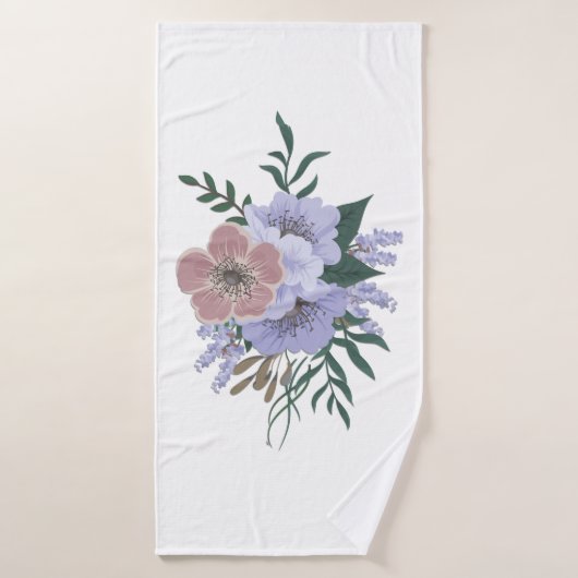 Lovely Lavender dans Bouquet (Serviette de bain)