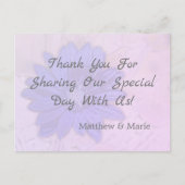 Lovely Lavender Floral Hartelijk dank Briefkaart (Voorkant)