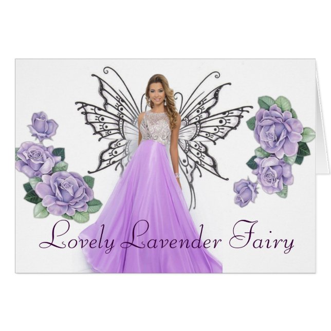 Lovely Lavenderfairy-kaart (Voorkant Horizontaal)