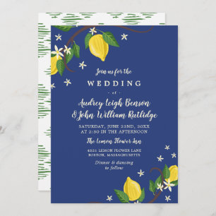 Lovely Lemon Branches - Floral Wedding Kaart