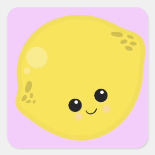 Lovely Lemon Vierkante Sticker
