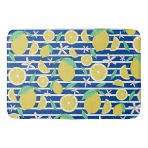 Lovely Lemons Striped Fresh Citrus Fruit Badmat