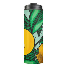 Lovely Lemons Thermal Tumbler Full Wrap Design Thermosbeker