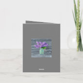 Lovely Lilacs in Rustic Mason Jar Bedankkaart (Achterkant)