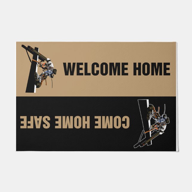 Lovely Lineman Present, Best Welcome Deurmat (Voorkant)