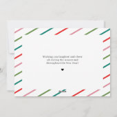 Lovely Lines EDITABLE COULEUR Holiday Carte photo (Dos)