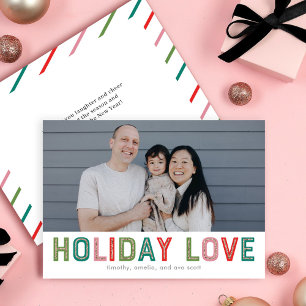 Lovely Lines EDITABLE COULEUR Holiday Carte photo
