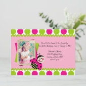 Lovely Little Ladybug Invite Kaart (Staand voorkant)
