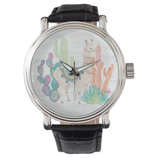 Lovely Llamas II Horloge (Voorkant)