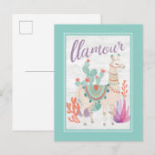 Lovely Llamas II Llamour Briefkaart (Voorkant / Achterkant)