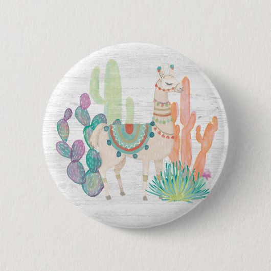 Lovely Llamas II Ronde Button 5,7 Cm (Voorkant)