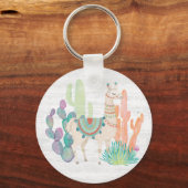Lovely Llamas II Sleutelhanger (Voorkant)