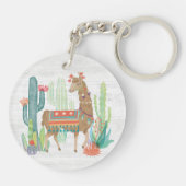 Lovely Llamas III Sleutelhanger (Achterkant)