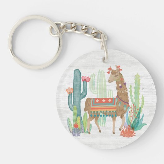 Lovely Llamas III Sleutelhanger (Voorkant)