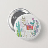 Lovely Llamas V Ronde Button 5,7 Cm (Voorkant /achterkant)