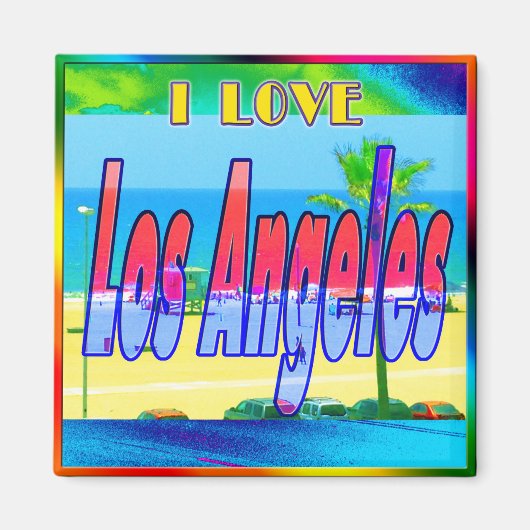 "Lovely Los Angeles 2" Magnet Magneet (Voorkant)