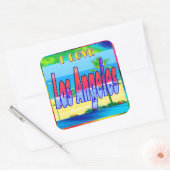 "Lovely Los Angeles 2"-Sticker Vierkante Sticker (Envelop)