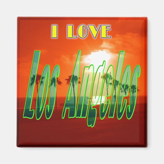 "Lovely Los Angeles" Magnet Magneet (Voorkant)