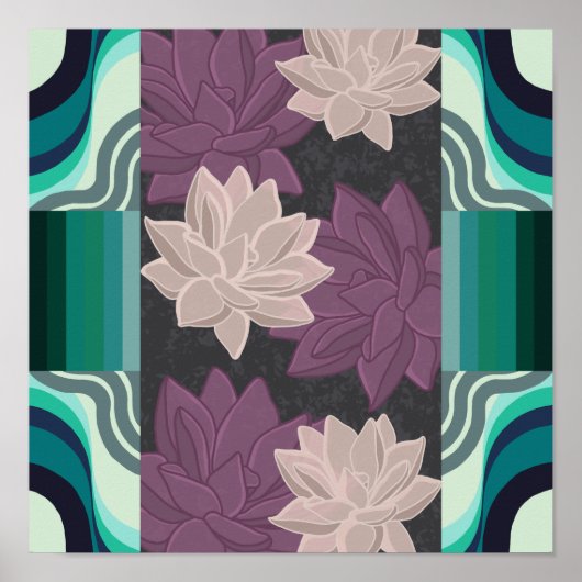 Lovely Lotus Flowers - Paarse Lotus en Roze Lotus Poster (Voorkant)