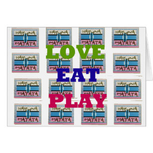 Lovely Love Eat Play Hakuna Matata Kenya shield gi