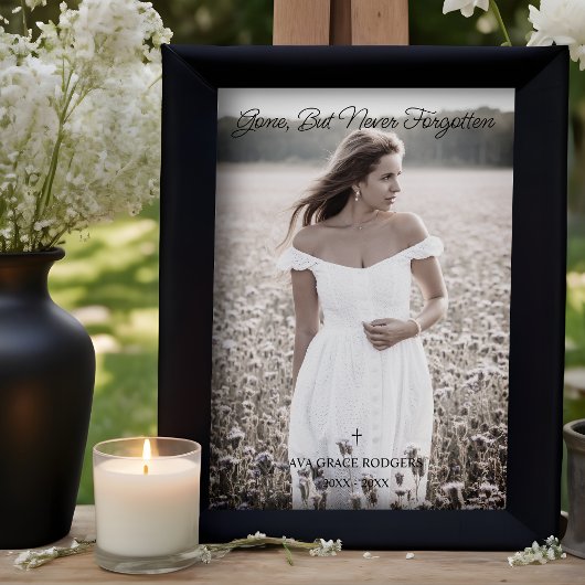 Lovely Memorial Photo Funeral Celebration Poster