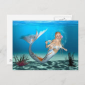 Lovely Mermaid Briefkaart (Voorkant / Achterkant)