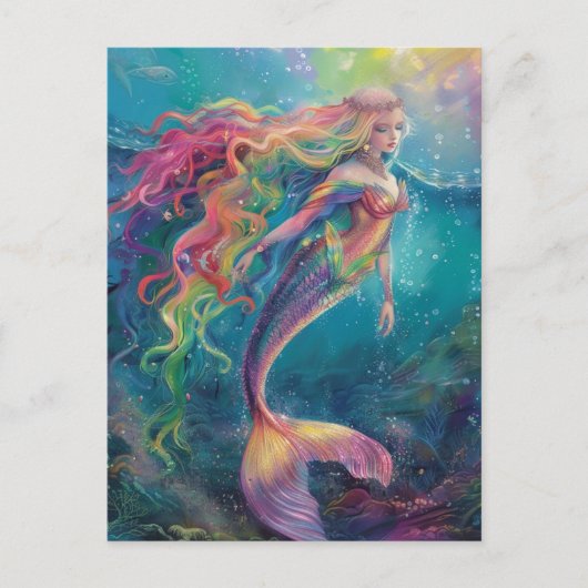 Lovely Mermaid Briefkaart (Voorkant)