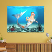 Lovely Mermaid Canvas Afdruk (Insitu (Woonkamer))