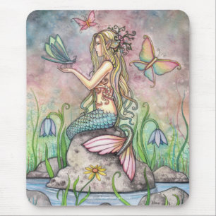 Lovely Mermaid Mousepad beroemd gemaakt door Molly Muismat