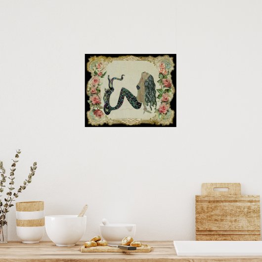 Lovely Mermaid Poster (Keuken)