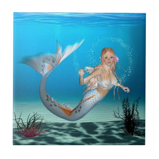 Lovely Mermaid Tegeltje (Voorkant)