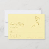 Lovely Modern Script Butter Yellow Wedding RSVP (Devant)