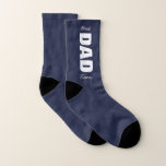 Lovely navy blue et White Best Papa Socks<br><div class="desc">Le meilleur père noir et blanc,  le poison pour papa,  le jour de Father.</div>