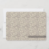 Lovely Neutral Beige Pattern Baby shower Invite Kaart (Achterkant)