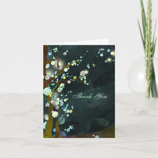 Lovely Night Rustic Dark Green Mariage Merci (Devant)