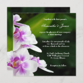 Lovely Orchid Wedding Invitation Kaart (Voorkant / Achterkant)