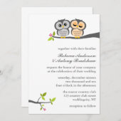 Lovely Owls Custom Wedding Kaart (Voorkant / Achterkant)