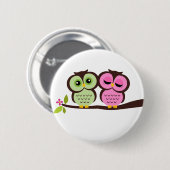Lovely Owls Ronde Button 5,7 Cm (Voorkant /achterkant)