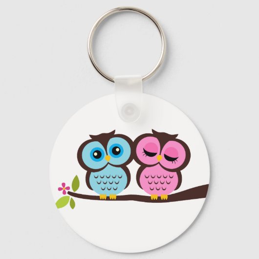 Lovely Owls Sleutelhanger (Voorkant)