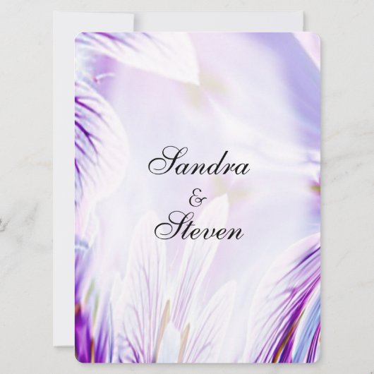 Lovely Paarse Floral Kaart (Achterkant)