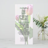 Lovely Pale Rose Tulips Programme de mariage (Debout devant)