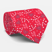 Lovely Pattern Design Valentijn Stropdas (Opgerold)